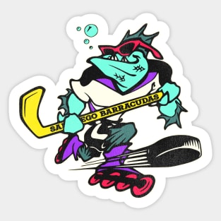 Defunct San Diego Barracudas Roller Hockey Sticker